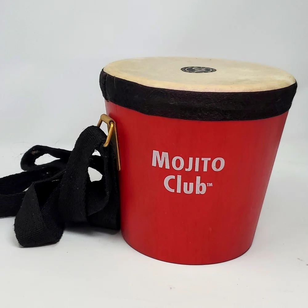 LP Bongo Drum Mojito Club Neck Strap Red Wood